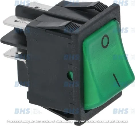BIPOLAR SWITCH GREEN 16A 250V