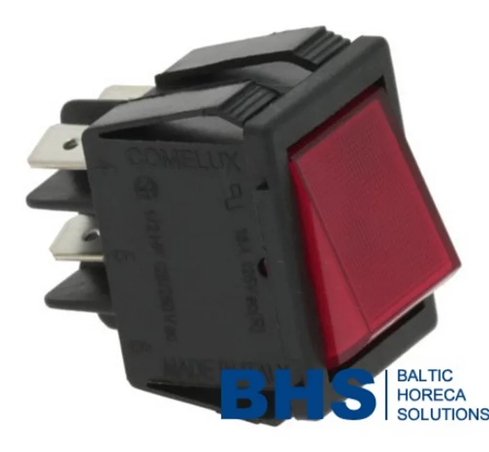 BIPOLAR SWITCH RED 16A 250V