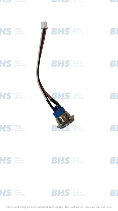 Inox 30V DC LED ring button white