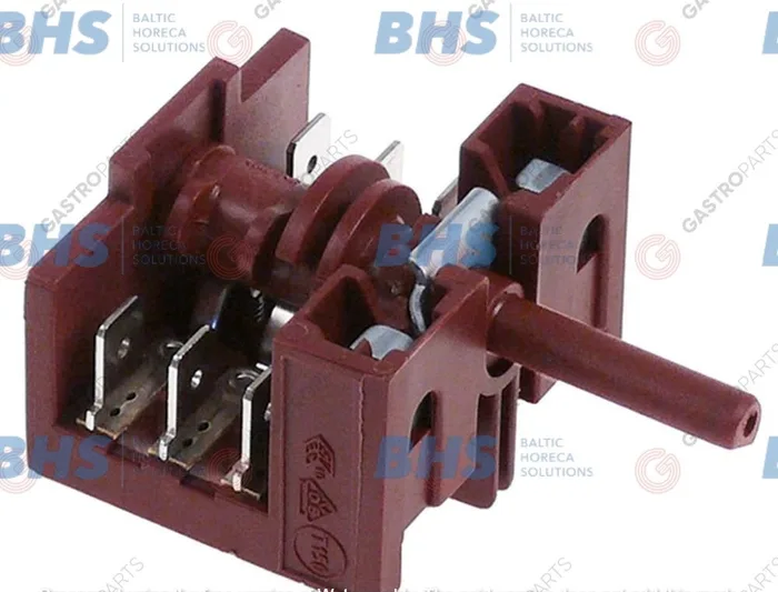 Operation switch 3 operating positions 3NO sequence 1-0-2 16A shaft ø 6x4.6mm shaft L 23mm
