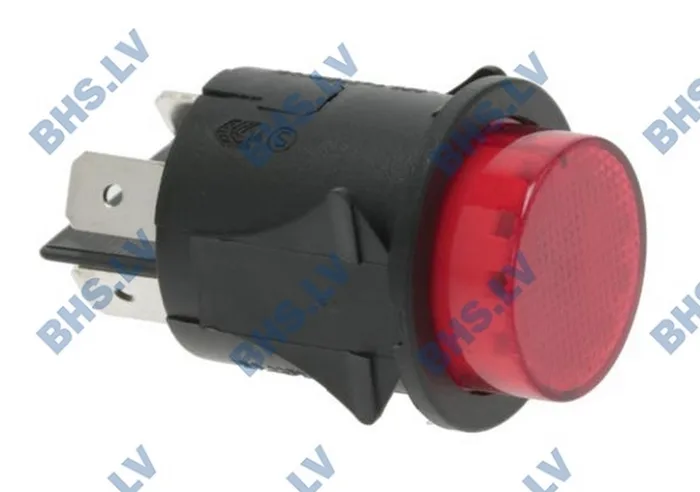 RED BIPOLAR SWITCH 16A 250V